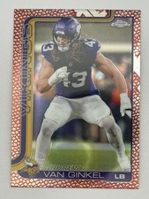 2025 Topps Chrome #198 Andrew Van Ginkel Football Leather Refractor