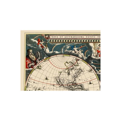 Historic Map - World - Blaeu 1662 - Vintage Wall Art | eBay