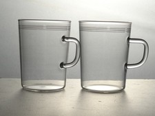 Jenaer Glas Tee Teeglas 2 Teegläser mit 3 Streifen Gen Schott Mainz