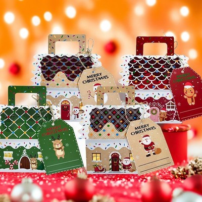 8pcs Christmas Cardboard Gingerbread Candy Box Set and DE For Children Y4H9