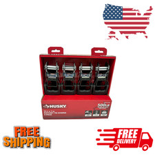 12 Ft. X 1 In. Ratchet Tie-Down Straps with S-Hook 4-Pack