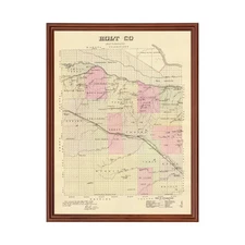 Old Map of Holt County, NE 1885 - Vintage Nebraska Art