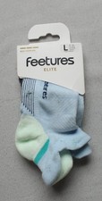 Feetures Unisex Elite Max Cushion No-Show Tab Socks DH3 Blue Large