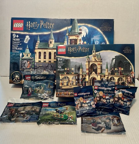 LEGO Harry Potter 76389 Chamber of Secrets, 76415 Battle of Hogwarts, & Polybags