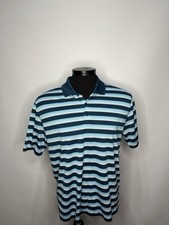Nike Golf Polo Shirt Tour Performance Dri-Fit Striped Mens Large L