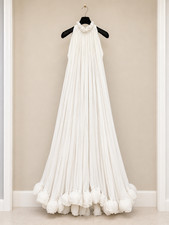 Lanvin Paris Long Ruffle Dress | Off White | FR 38  | Perfect Condition