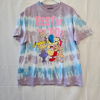 Nickelodeon Best Of The 90s Nostalgia Tie Dye Short Sleeve Graphic Tee Size XL
