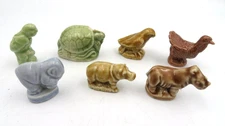 Wade Whimsies 7 Miniature Animals Red Rose Tea Ceramic