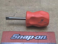 New Snap On Shd1 - 14 Wide Flat Tip Orange Hard Handle Stubby Screwdriver New Snap On Shd1 - 14 Wide Flat Tip Orange Hard Handle Stubby Screwdriver