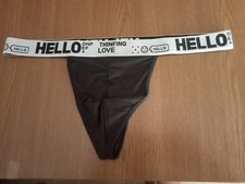 sexy weiß/schwarz, 3XL,herren-stringtanga, mit Ausbuchtung,Polyester/Spandex