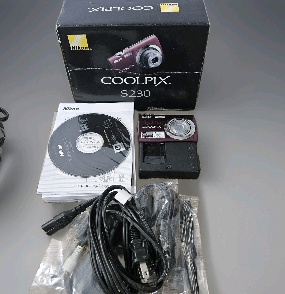 Nixon Coolpix S230 Digital Touch Screen Camera for PARTS OR REPAIR