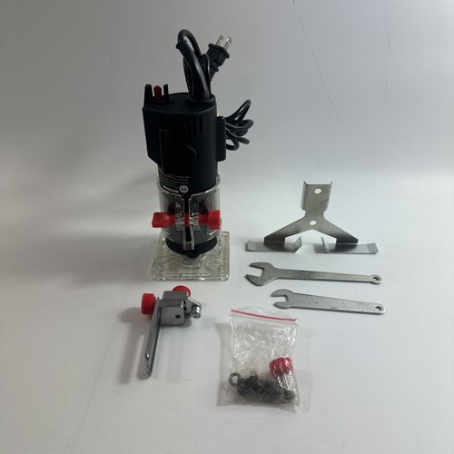 Drill Master 1/4 Inch Trim Router 61626 120VAC 2.4A 26,000 RPM  Bits Included