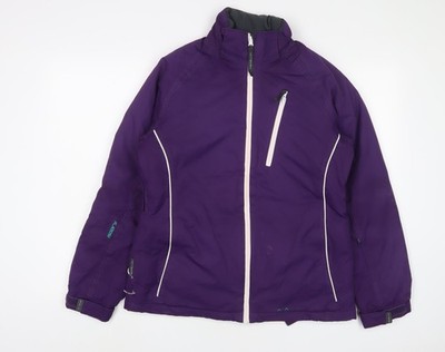 Parallel lila Damenjacke Mantel Größe 10 Reißverschluss