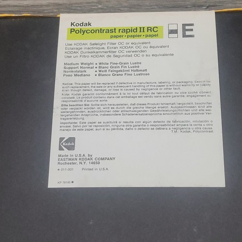 Vintage KODAK Fotopapier - 100 Blatt Polykontrast E - 8x10 versiegelt, - Bild 4 von 12