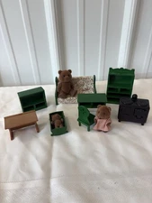 calico critters Sylvanian Families Mixed Lot 1985 With Furniture