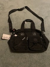 Kipling Defea Black Tonal Satchel / Crossbody...
