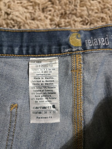 Carhartt Jeans Herren 38x32 Blau Denim Relaxed Fit Jeans - Bild 3 von 3