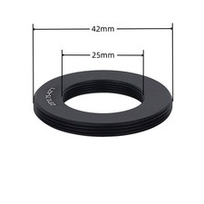 M25x0.75 Female to M42x1 Male Full Thread Step-Up Adapter Ring 4.5mm