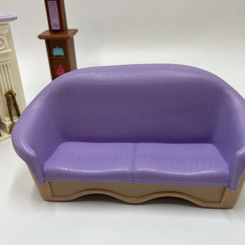 Fisher Price liebevolle Familie Puppenhaus Wohnzimmer Möbel TV & Lampe funktioniert - Bild 4 von 9