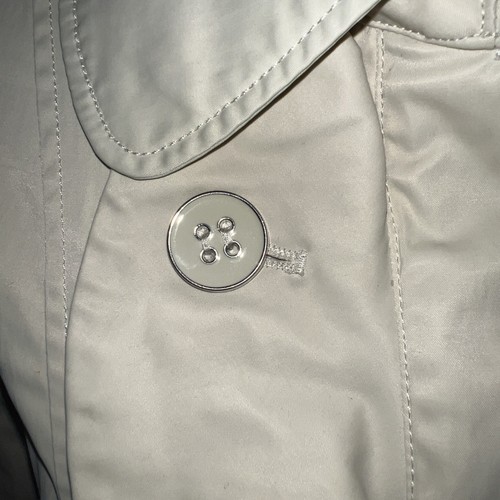 For Cynthia Beige Ruffle Front Lightweight Jacket Women’s Medium M - Picture 7 of 24