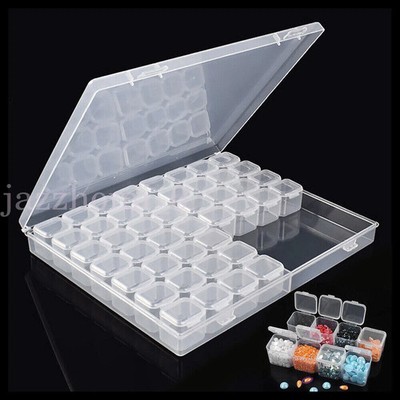 56 Gitter Fach Aufbewahrungsbox Perlen Behälter Schmuck Basteln Organizer Etui