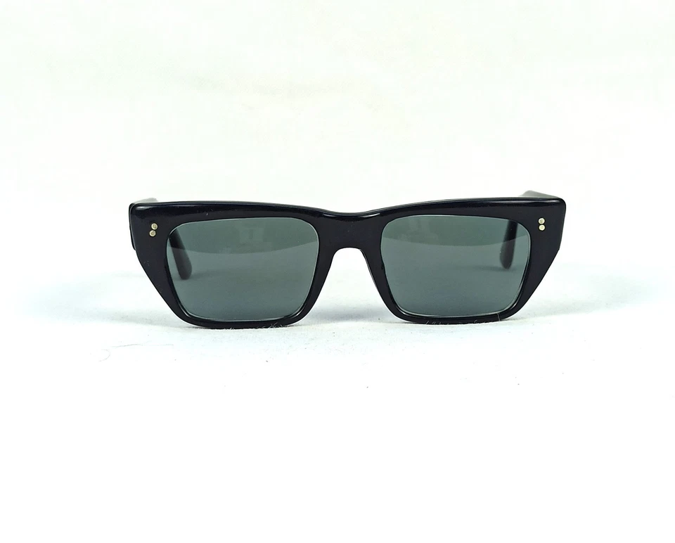 RARO NEGRO CUADRADO MARELL GAFAS DE SOL VINTAGE DISEÑO ITALIANO UNISEX AÑOS 50 COMO NUEVAS Foto 3 de 4
