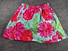 Lilly Pulitzer Cissy Bellina Womens Mini Skirt Large Shorely Blue Bellina Cotton