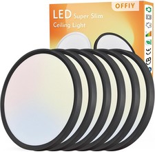 6PK 12 Inch LED Flush Mount Ceiling Light 24W 2520LM 3000K/4000K/6000K CCT
