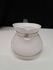 Corning Ware 3 Cup Ceramic Creamer Pitcher White Blue Floral Black Handle — photo 2