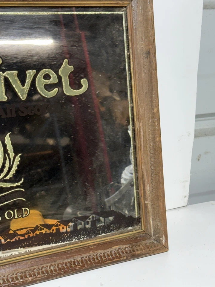 VINTAGE GLENLIVET FATHER OF ALL SCOTCH GEORGE & JG SMITH MIRROR ADVERTISING SIGN - Image 4 of 4