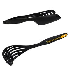 Tupperware Chef's Tongs & Tupperware Elite Potato Masher, Black
