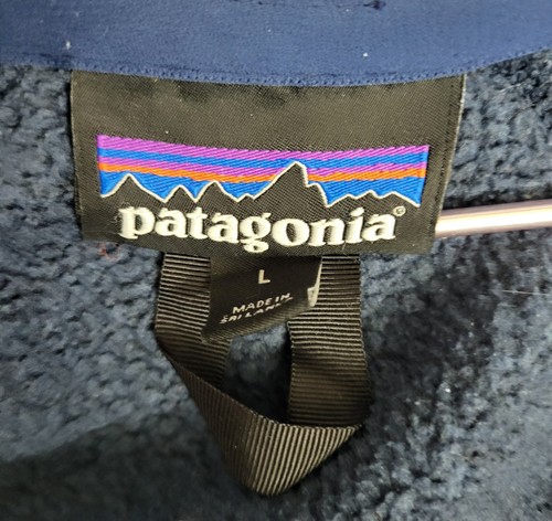 Vintage PATAGONIA Mens Better Sweater Worn Wear Fleece Zip up Jacket Navy Blue L - Picture 3 of 11
