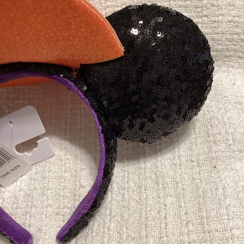 Authentic New 2020 Disney Parks Minnie Mouse Halloween Candy Corn Witch Hat Ears - Picture 9 of 10