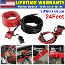 24ft Quick Disconnect Winch Power Cable 2 Awg 2 Gauge Wiring For Winch Trailer