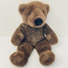 Vtg Eden Toys Plush Dk Brown Bear Black Nose Stuffed Animal 15 Korea HTF