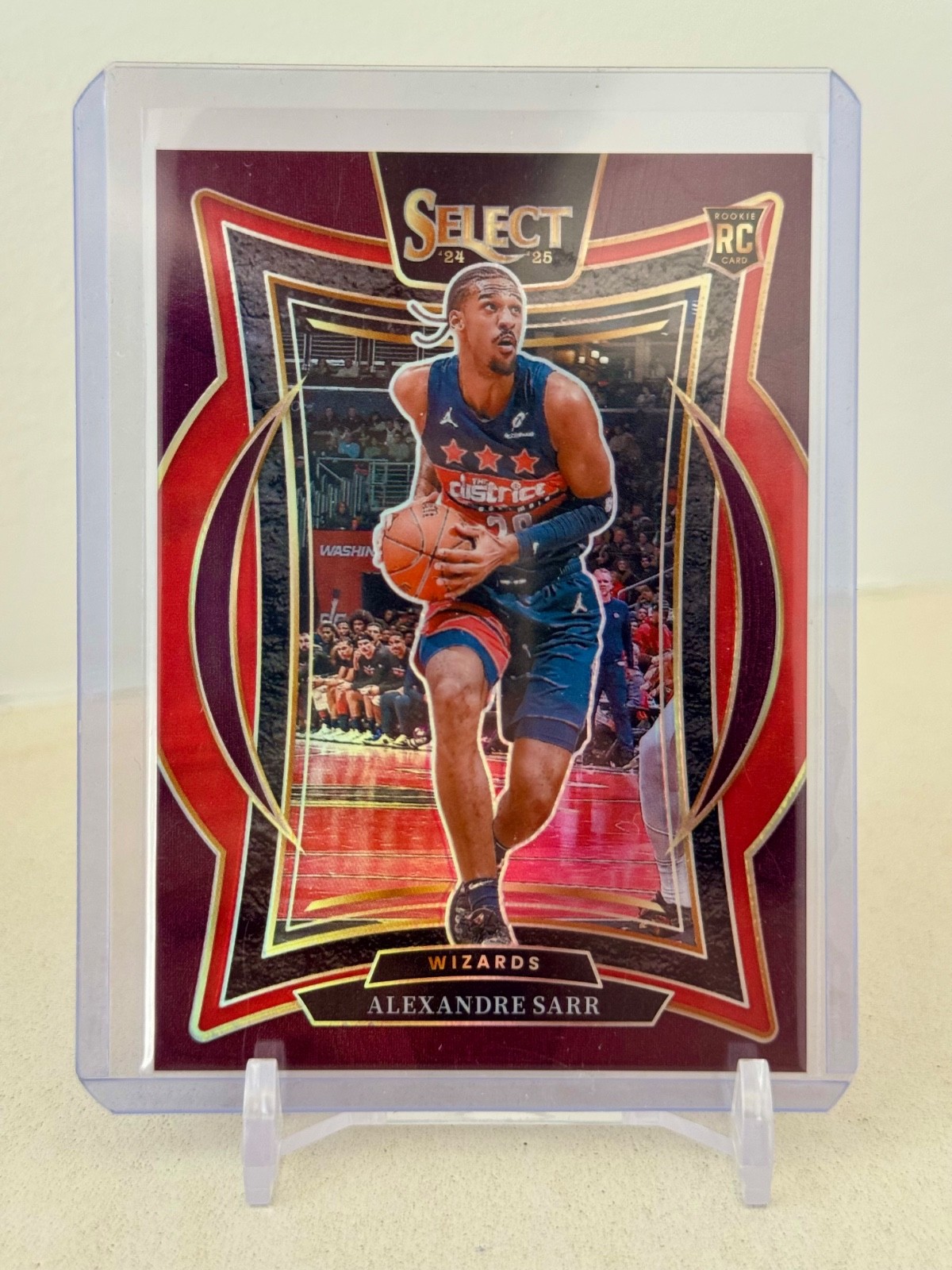 2024-25 Panini Select Concourse Alexandre Sarr #73 Maroon Prizm /175 WIZARDS RC