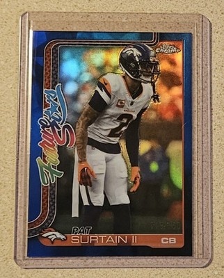 Pat Surtain II 2025 Topps Chrome SP Future Stars Blue Refractor #d /150  