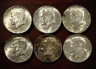Lot of 6 Silver JFK $3 FV 1964 Half Dollar Coins 90% Silver John F Kennedy 50c