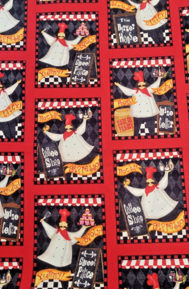 AVQ Chef of All Trades Red and Black Cotton Fabric - Image 2 of 3