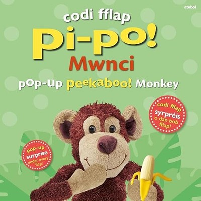 Codi Fflap Pi-po! Mwnci / Pop-up Peekaboo! Monkey -  NEW Eleanor Bates 2024