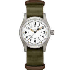 *NUEVO* Reloj para hombre Hamilton Khaki Field mecánico esfera blanca H69439411