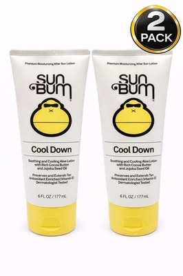 (2 Pack) Sun Bum Cool Down Hydrating After Sun Lotion- Cooling Aloe 6oz Each E71