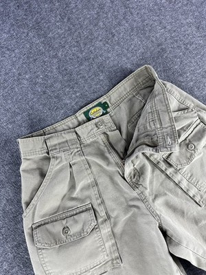 Cabelas Womens Shorts 10 Tan Duck Canvas 7 Pocket Hiker Outdoors Hiking Camping