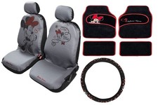 Kit Disney Minnie Topolina coprisedile per auto, coprivolante e Tappetini in moq