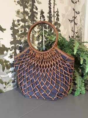 Brahmin Meloney Tobacco Santini Knotted Leather Tote Bag NWT