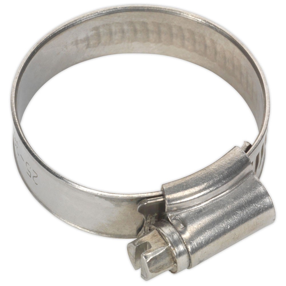 Sealey Hose Clip Stainless Steel Ø25-38mm Pack of 10