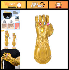 LED Light Up Infinity Gauntlet Gloves - Cosplay Costume Accessory, 5 Batteries I