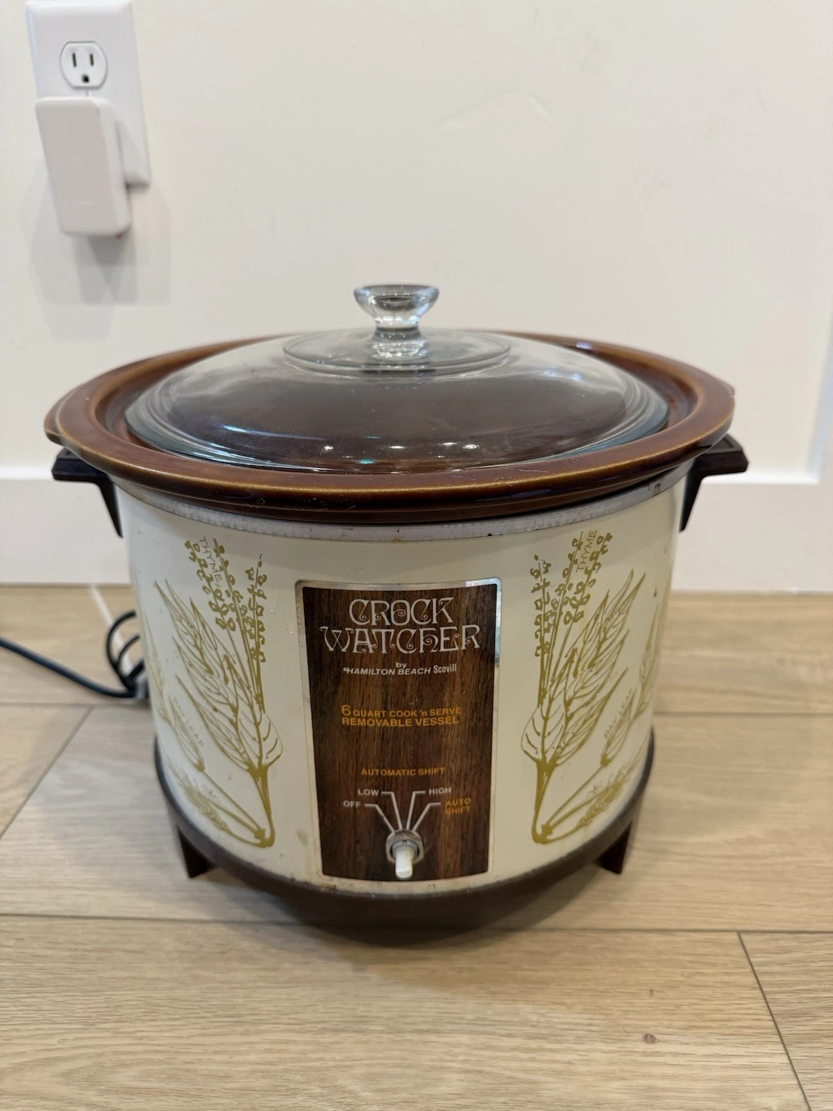 VINTAGE Hamilton Beach Scovill 6 Qt Crock Watcher Slow Cooker Works 417-hd