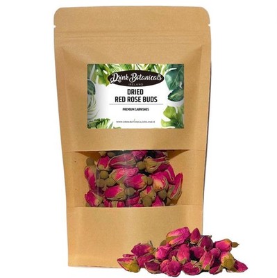Getrocknete rote Rosenknospen | 100+ | 100% natürlich & essbar | keine 40 Gramm 