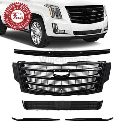 For Cadillac Escalade 2015-2020 Grille W/ Camera Hole Lower Grill Molding 5 Kit